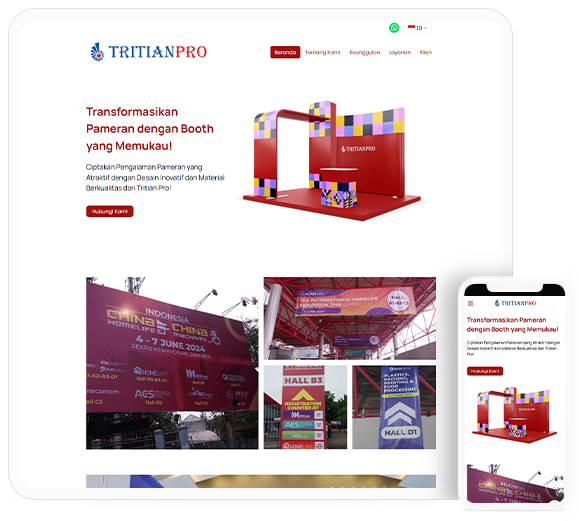 Website bidang Jasa Pameran, Promosi & Cetakan